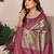 Purple color zari weaving handloom Blended tissue silk saree with blouse