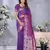 Purple color gala weaving Blended silk saree with blouse