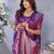 Purple color gala weaving Blended silk saree with blouse