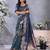 Blue color gala weaving Blended silk saree with blouse