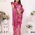 Pink color Blended silk chaturi weaving work saree with blouse