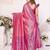 Pink color Blended silk chaturi weaving work saree with blouse