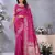 Pink color gala weaving Blended silk saree with blouse