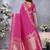Pink color gala weaving Blended silk saree with blouse