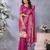 Pink color gala weaving Blended silk saree with blouse