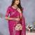 Pink color gala weaving Blended silk saree with blouse