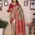 Red color zari weaving handloom blended tissue silk saree with blouse