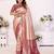 Beige color Blended silk chaturi weaving work saree with blouse