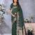 Green color gala weaving blended silk saree with blouse