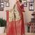 Red color zari weaving handloom blended tissue silk saree with blouse