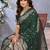 Green color gala weaving blended silk saree with blouse