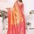 Orange color banarasi blended silk chaturi weaving work saree with blouse