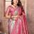 Sky blue color Blended silk chaturi weaving work saree with blouse