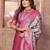 Purple color blended silk chaturi weaving work saree with blouse