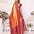 Orange color Blended tissue silk weaving work saree with blouse