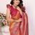 Orange color Blended tissue silk weaving work saree with blouse