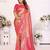 Pink color banarasi tissue Blended silk weaving work saree with blouse