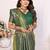Green color Blended silk weaving work saree with blouse