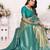 Sky blue color banarasi tissue blended silk weaving work saree with blouse