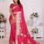 Pink color bandhej weaving kochi blended silk saree with blouse