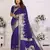 Blue color bandhej weaving kochi Blended silk saree with blouse