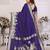 Blue color bandhej weaving kochi Blended silk saree with blouse