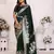 Green color bandhej weaving kochi blended silk saree with blouse