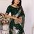 Green color bandhej weaving kochi blended silk saree with blouse