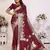 Maroon color bandhej weaving kochi blended silk saree with blouse
