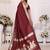 Maroon color bandhej weaving kochi blended silk saree with blouse