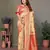 Orange color viscose Blended silk weaving butties saree with blouse