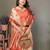 Orange color viscose Blended silk weaving butties saree with blouse