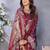 Wine color gala weaving blended silk saree with blouse