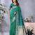 Sea green color gala weaving Blended silk saree with blouse