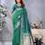 Sea green color gala weaving Blended silk blend saree with blouse