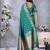 Sea green color gala weaving Blended silk saree with blouse
