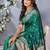 Sea green color gala weaving Blended silk saree with blouse