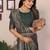 Green color zari weaving handloom Blended silk saree with blouse
