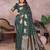 Green color gala weaving Blended silk saree with blouse