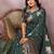 Green color gala weaving Blended silk saree with blouse