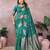 Sky color gala weaving Blended silk saree with blouse