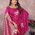 Pink color gala weaving Blended silk saree with blouse