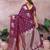 Wine color gala weaving Blended silk saree with blouse