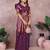 Wine color gala weaving Blended silk saree with blouse