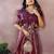 Wine color gala weaving Blended silk saree with blouse