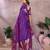Purple color gala weaving Blended silk saree with blouse