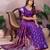 Purple color gala weaving Blended silk saree with blouse