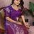 Purple color gala weaving Blended silk saree with blouse