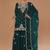 Green embroidered vichitra semi-stitched palazzo style salwar suit