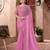 Pink shine & silk pink chiffon saree with georgette work blouse
